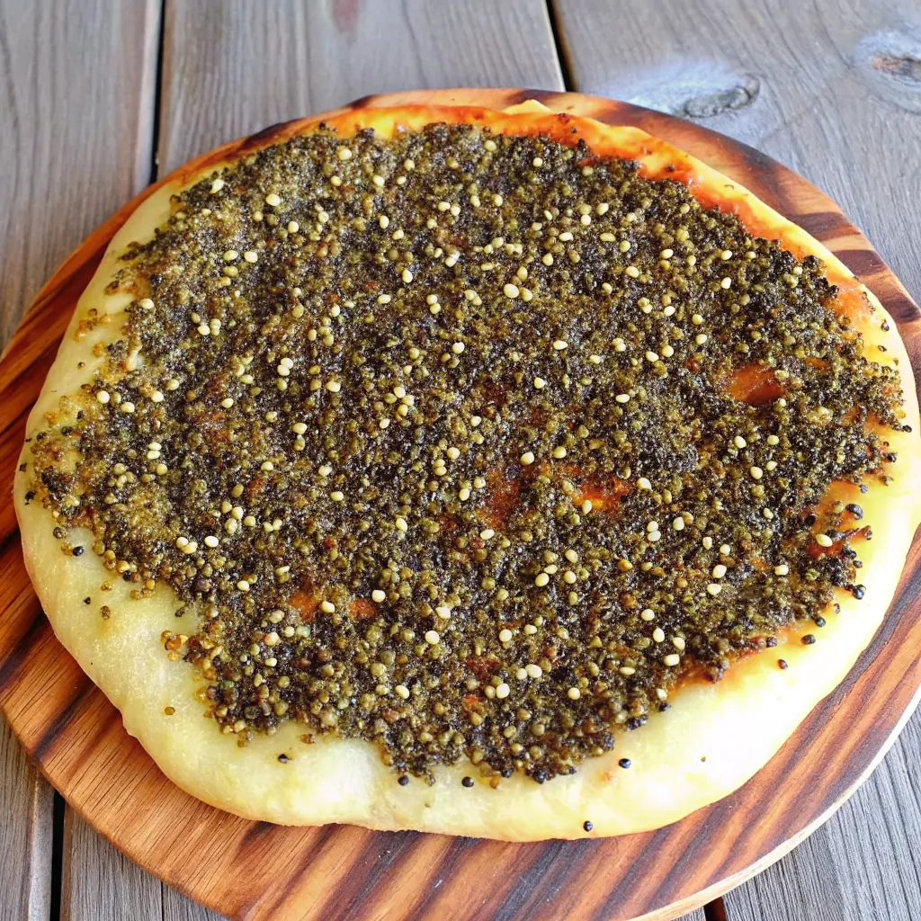 Baladi Bread with Labneh and Zaatar