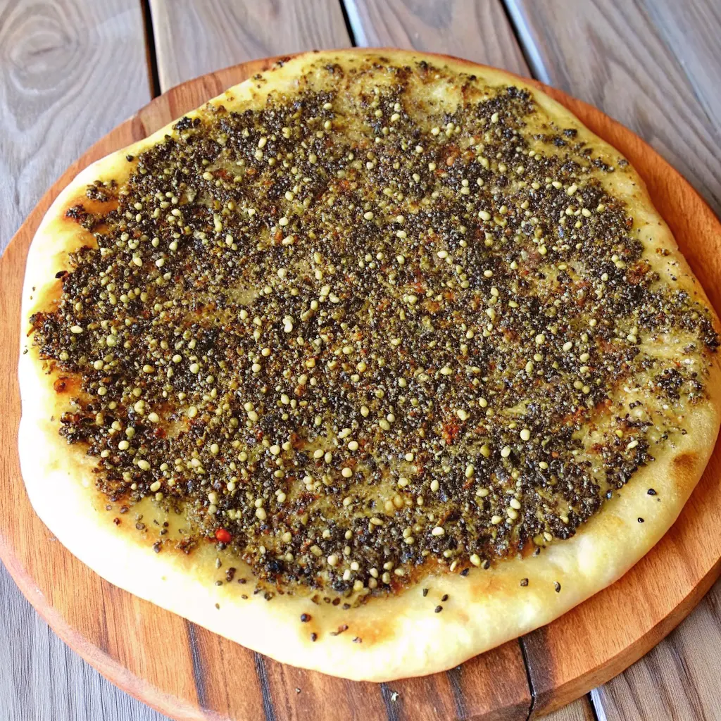 Baladi Bread with Labneh and Zaatar