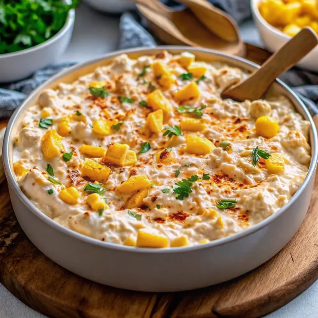 Creamy Banana Pepper Chicken Dip