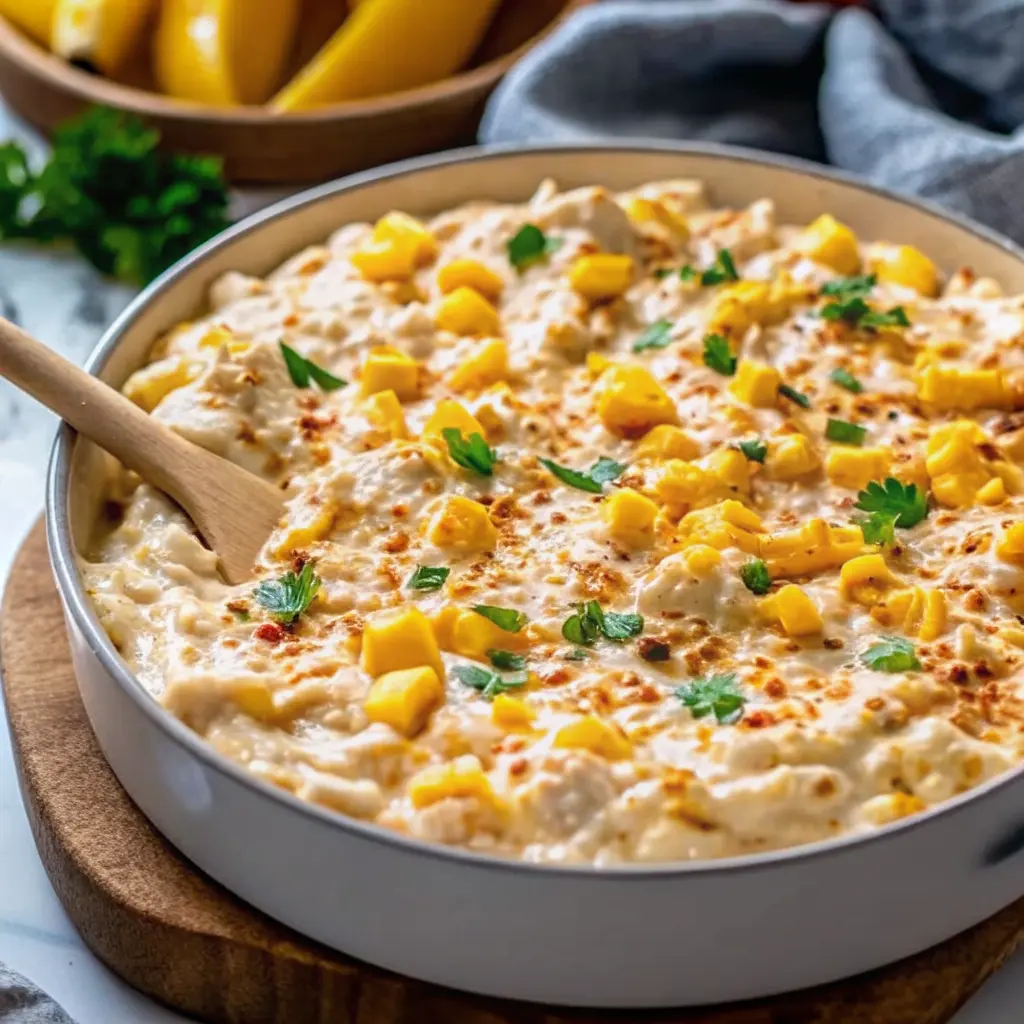 Creamy Banana Pepper Chicken Dip