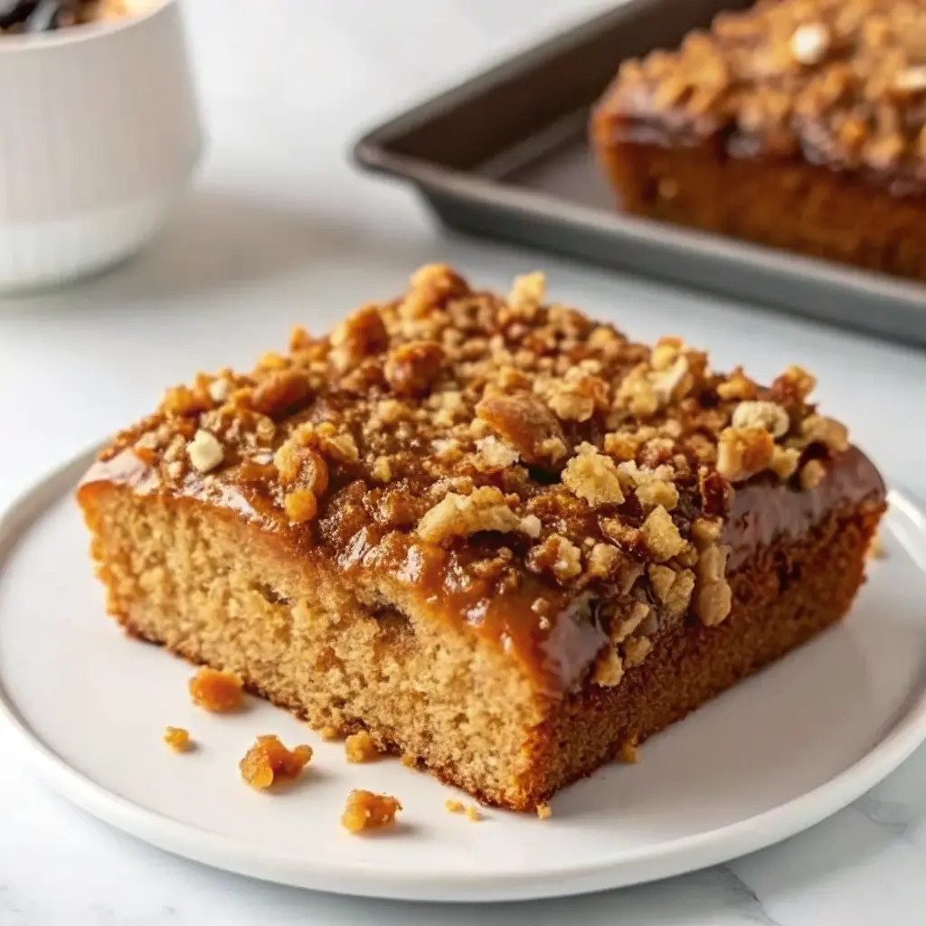 Tornado Cake Recipe with coconut pecan topping in a 9x13 pan