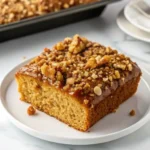 Tornado Cake Recipe with coconut pecan topping in a 9x13 pan