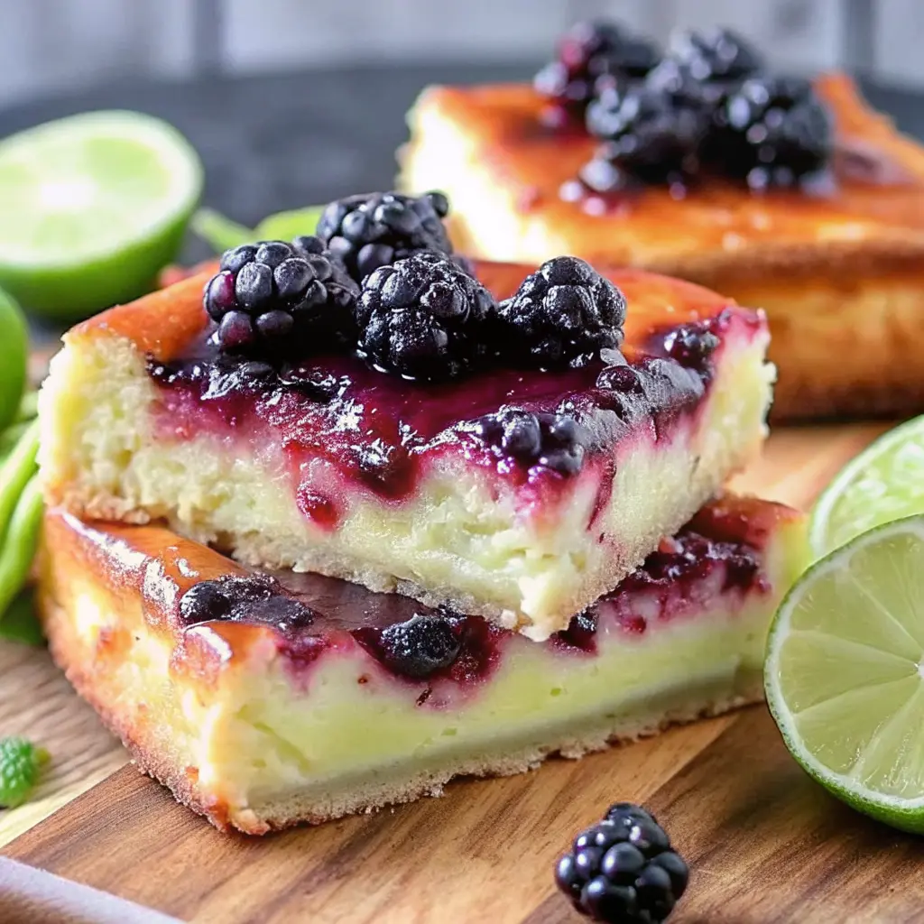 Blackberry Cheesecake Danish Lime glaze on a baking tray