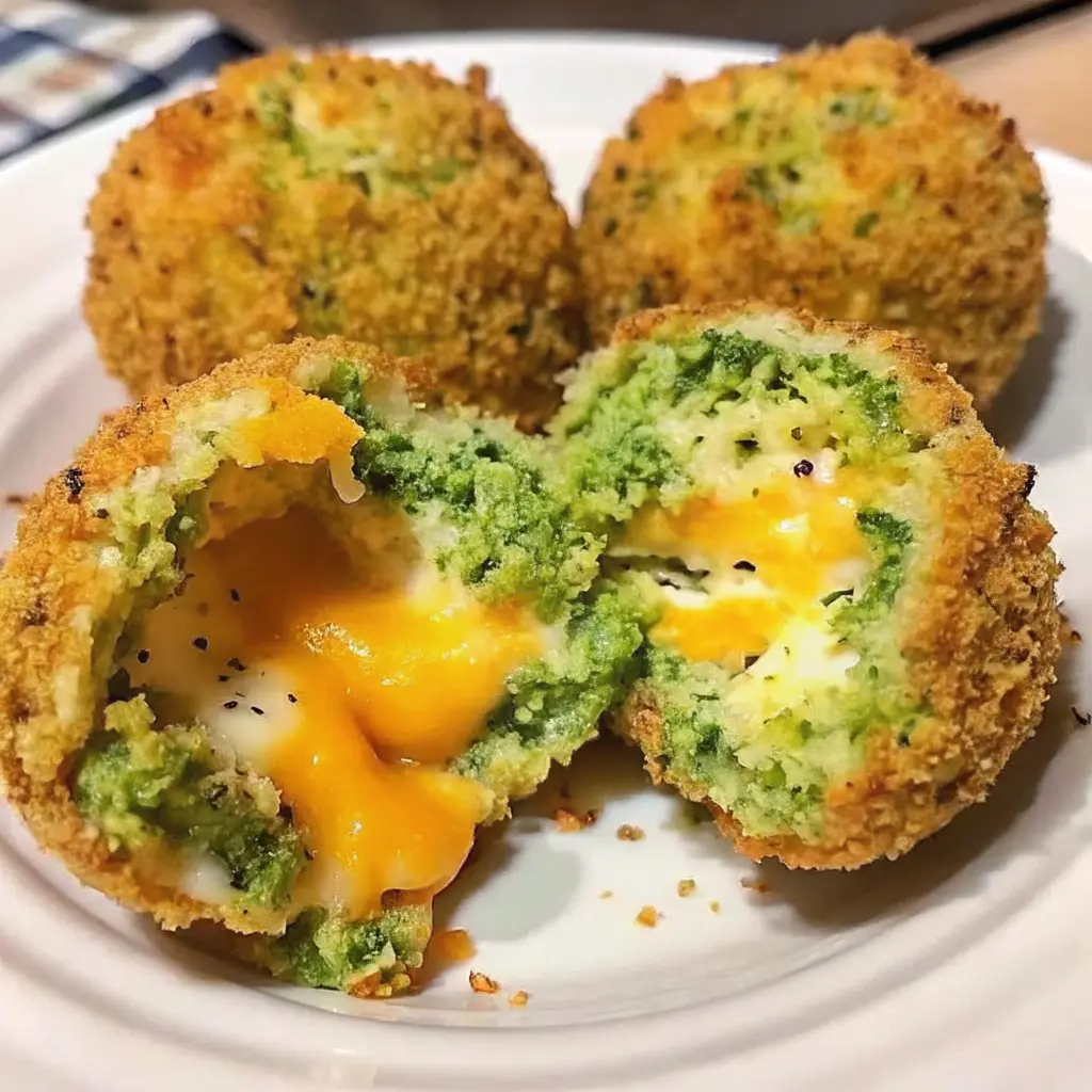Crispy Broccoli Cheese Rounds on a baking sheet