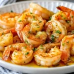 Garlic Parmesan Roasted Shrimp on a sheet pan