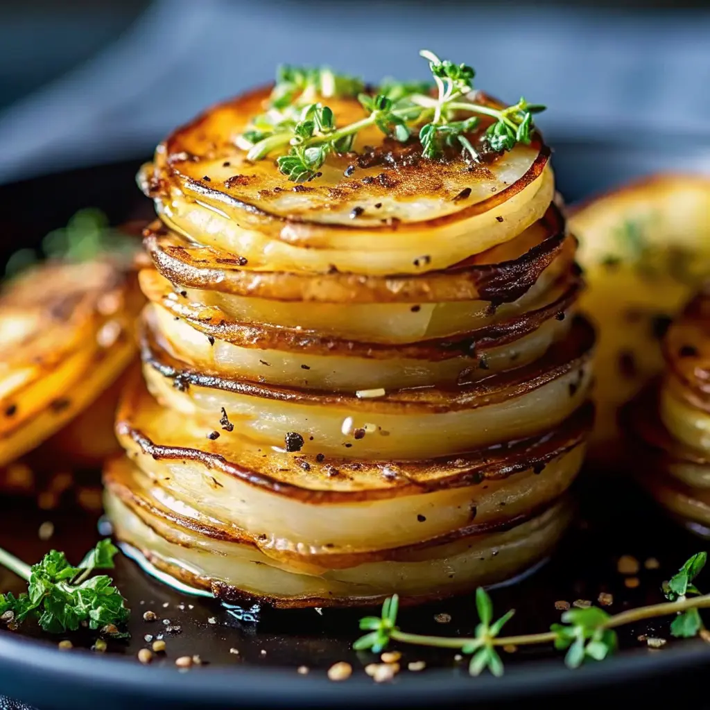 Herbed Parmesan Potato Stacks