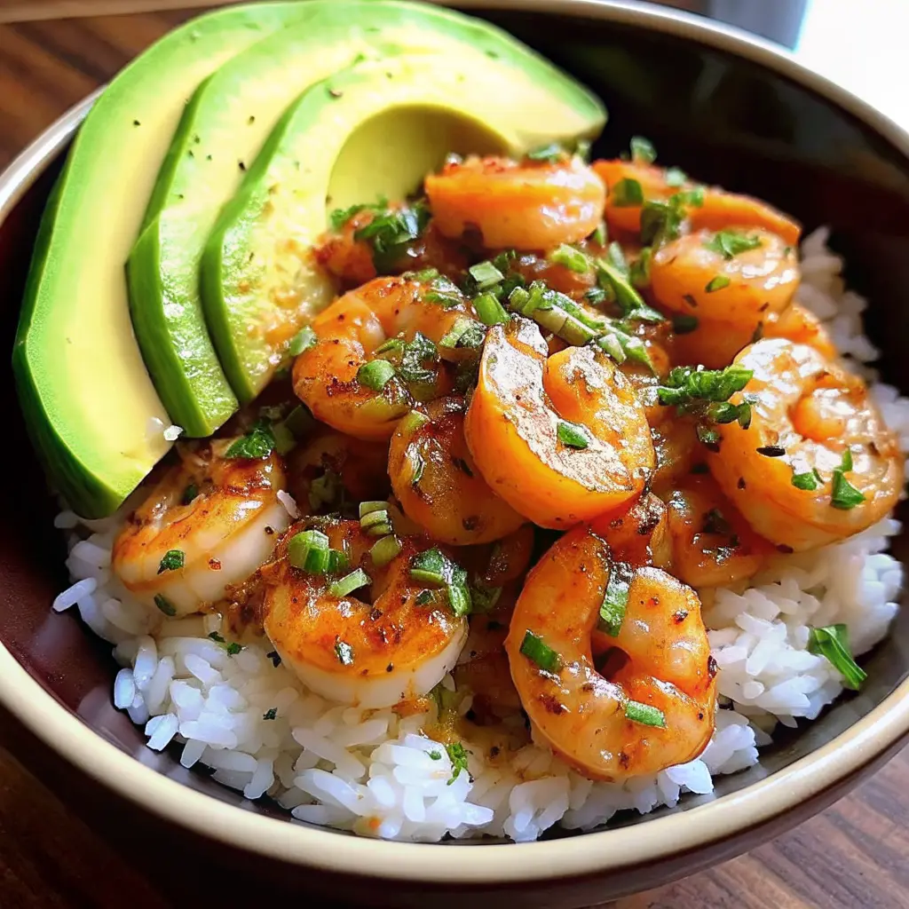 Honey Lime Shrimp with Avocado Rice