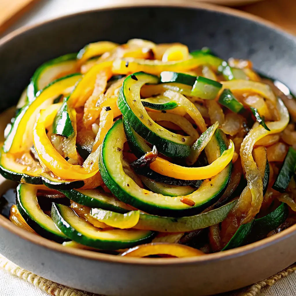 Japanese Zucchini Onion Stir-Fry