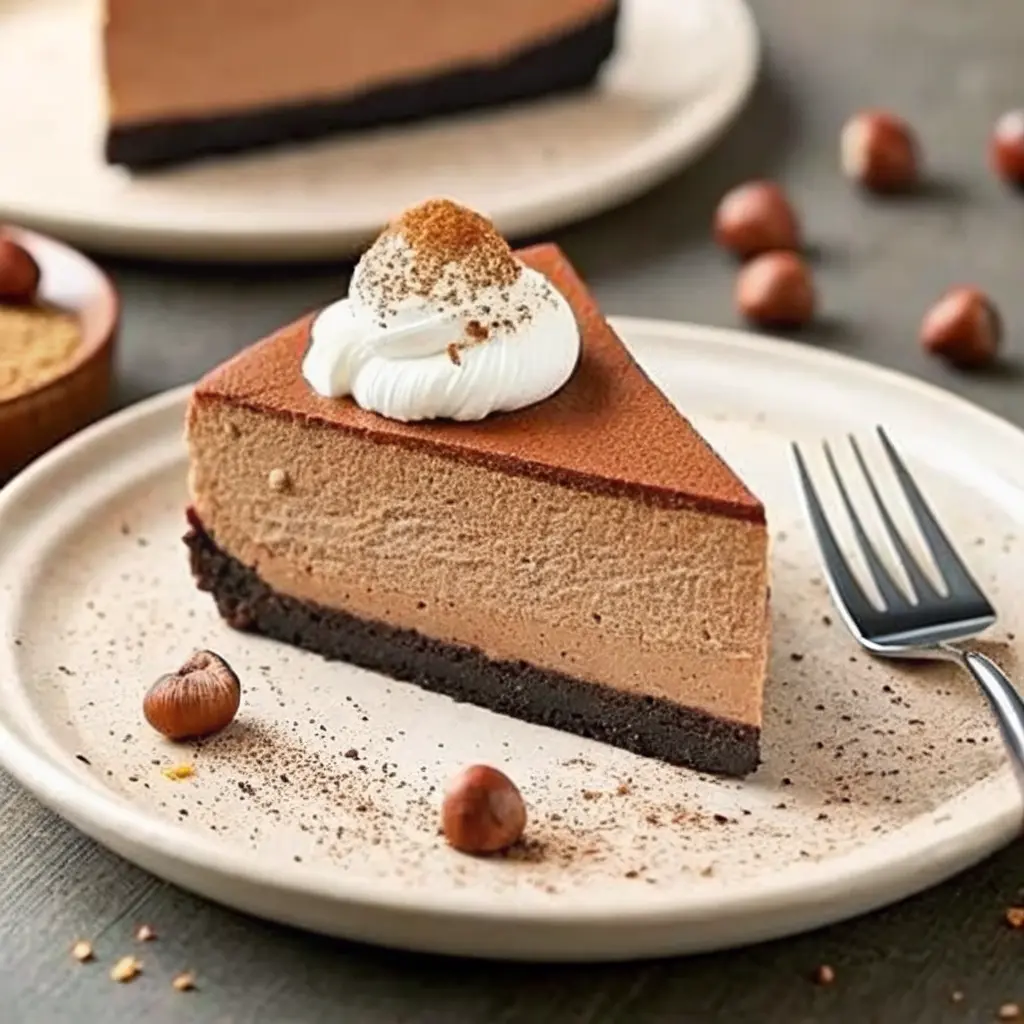 No-bake Nutella cheesecake with Oreo crust