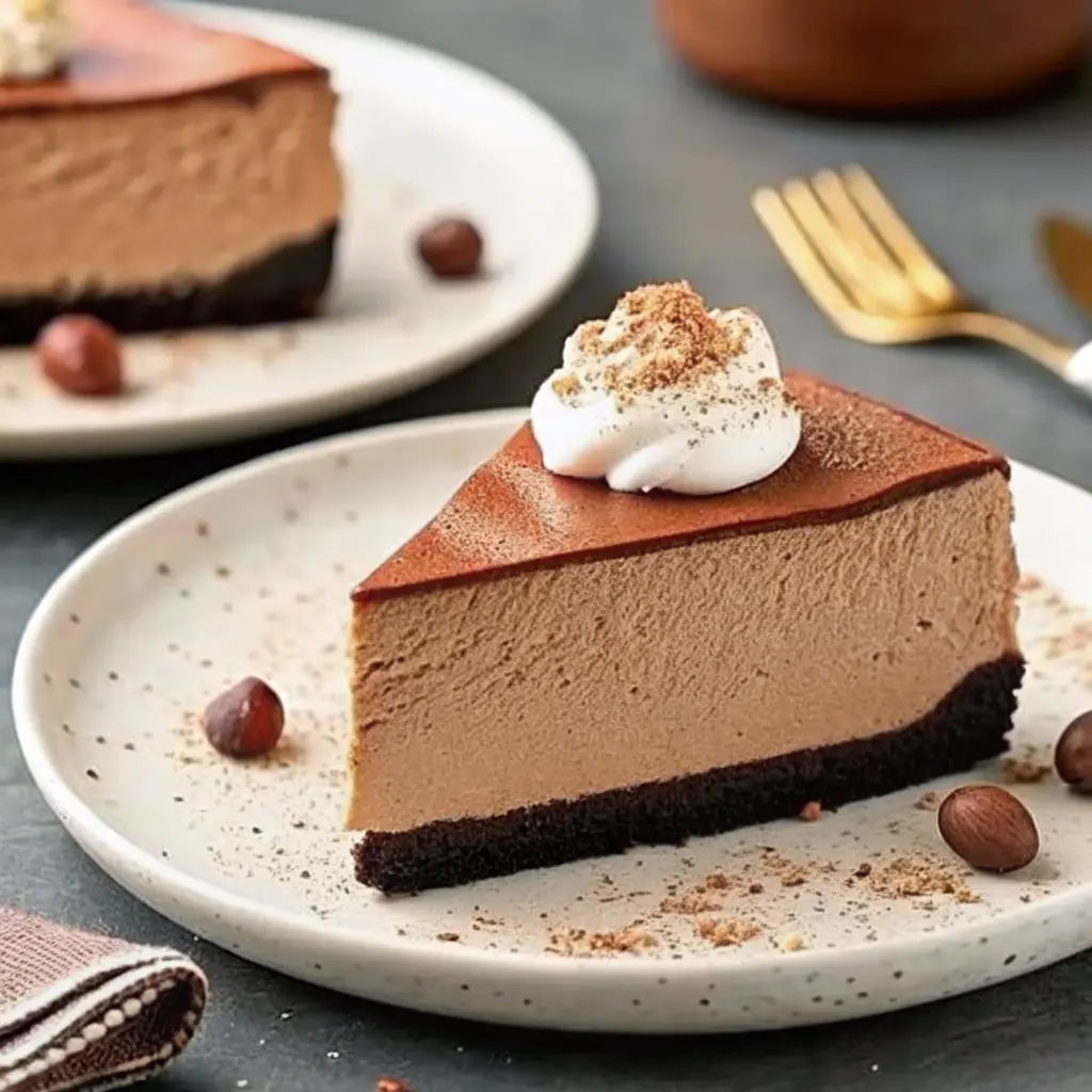 No-bake Nutella cheesecake with Oreo crust