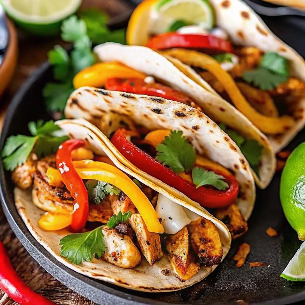 Chicken Fajitas with Bell Peppers and Onions
