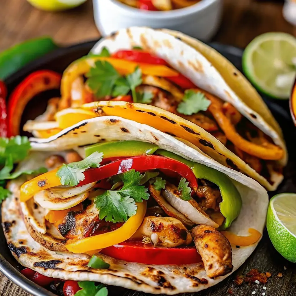 Chicken Fajitas with Bell Peppers and Onions
