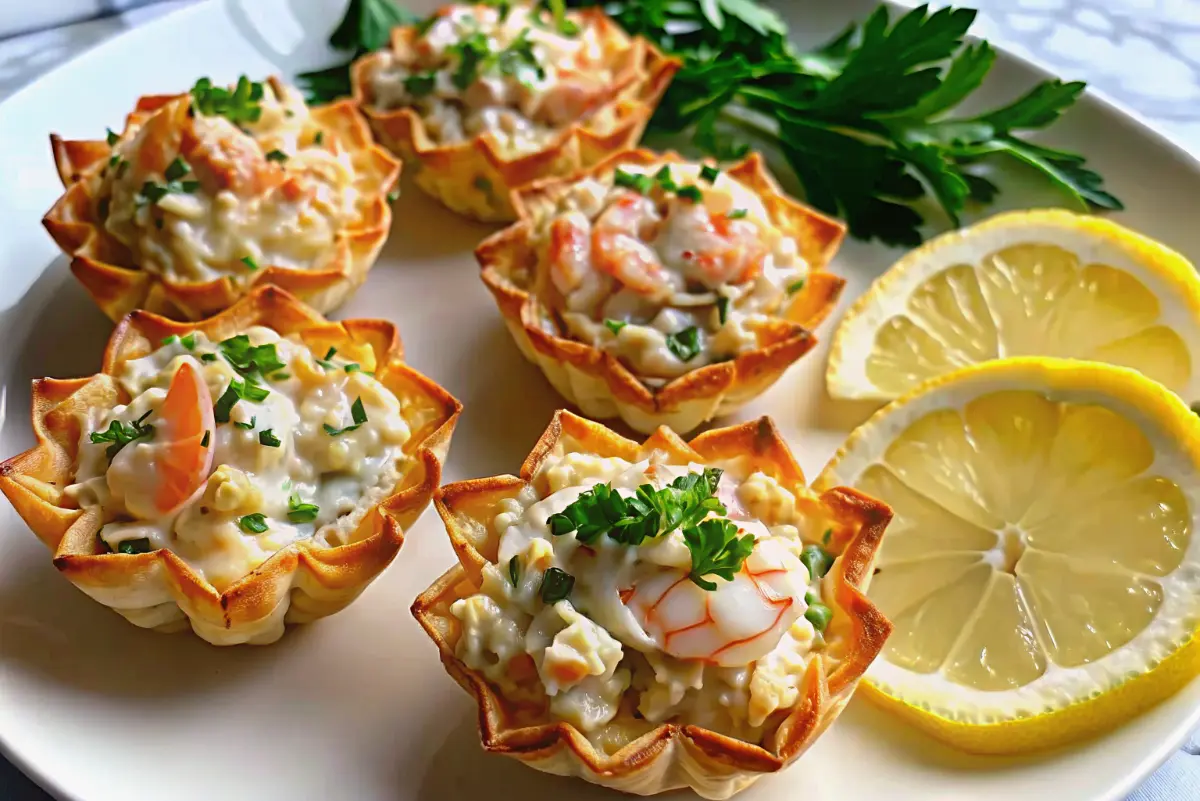 Creamy Shrimp Dip in Phyllo Cups