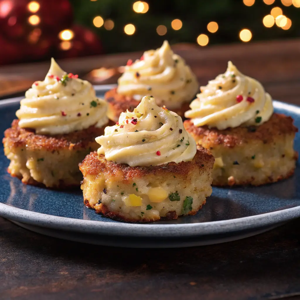 Lemon & Green Onion Crab Cakes with Spicy Mustard Aioli