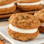 Soft carrot cake cookies with cream cheese frosting