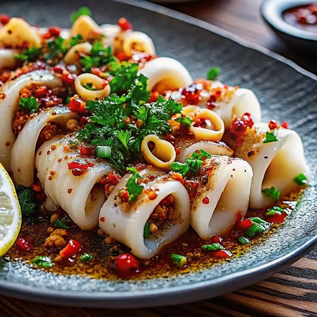 Grilled Garlic Chili Squid recipe