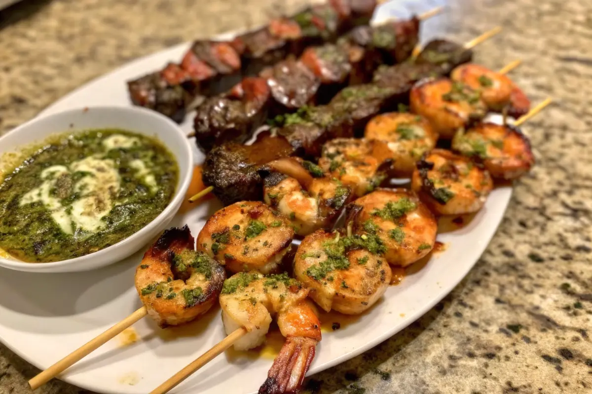 Surf and Turf Skewers with Chimichurri