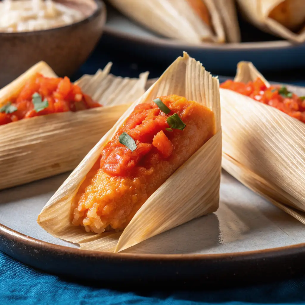 vegan jackfruit tamales recipe wrapped in corn husks