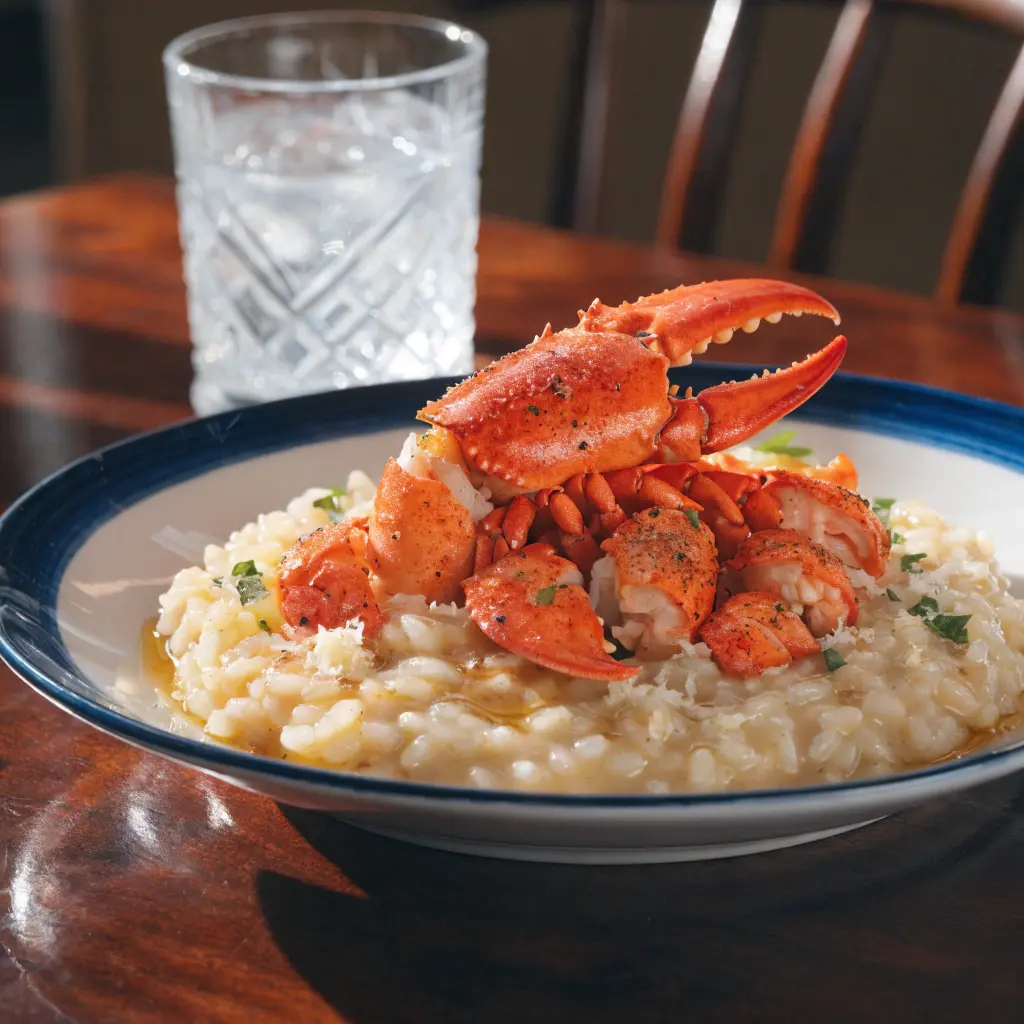 Creamy Lobster Risotto Recipe served in a bowl with fresh herbs