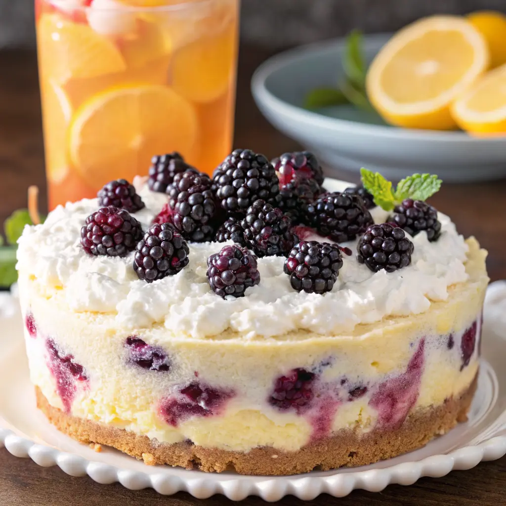 No Bake Blackberry Lemonade Pie