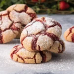 Strawberry Crinkle Cookies