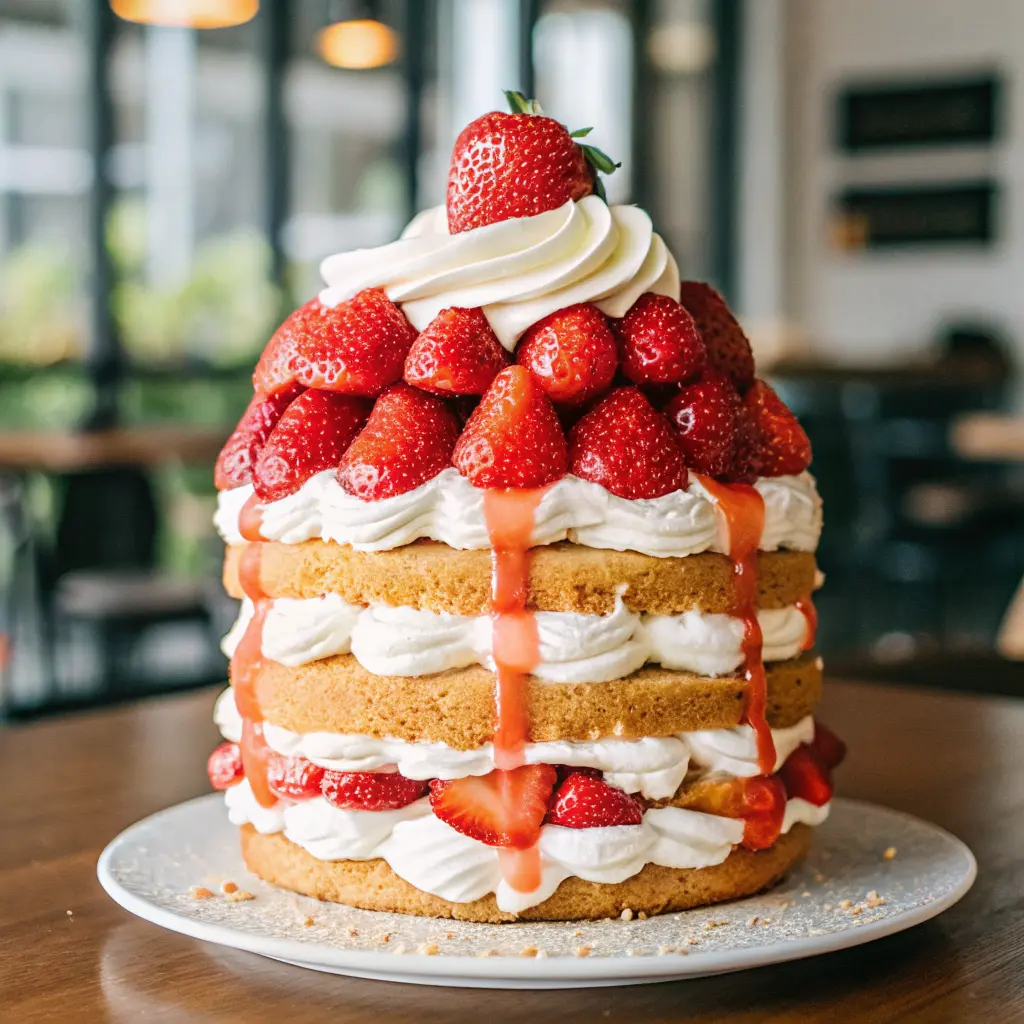 Strawberry Shortcake with Lemon Cream Sauce