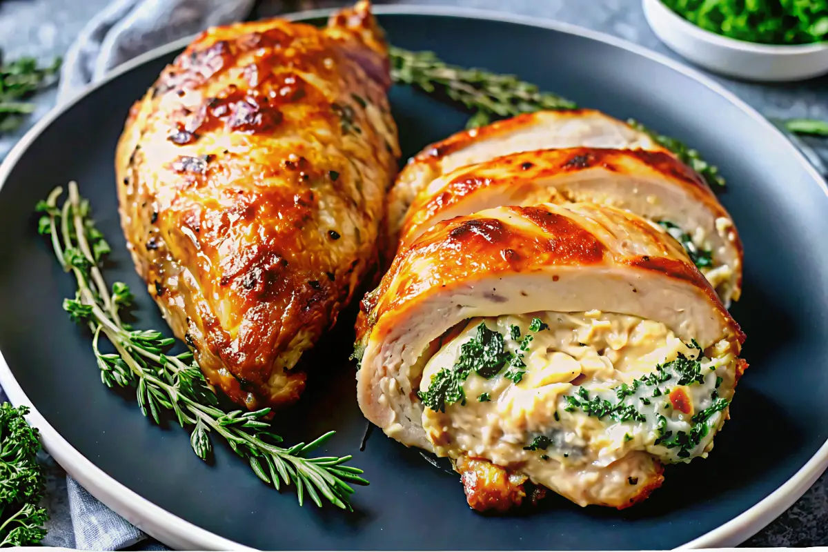 Wrapped Cream Cheese Stuffed Chicken