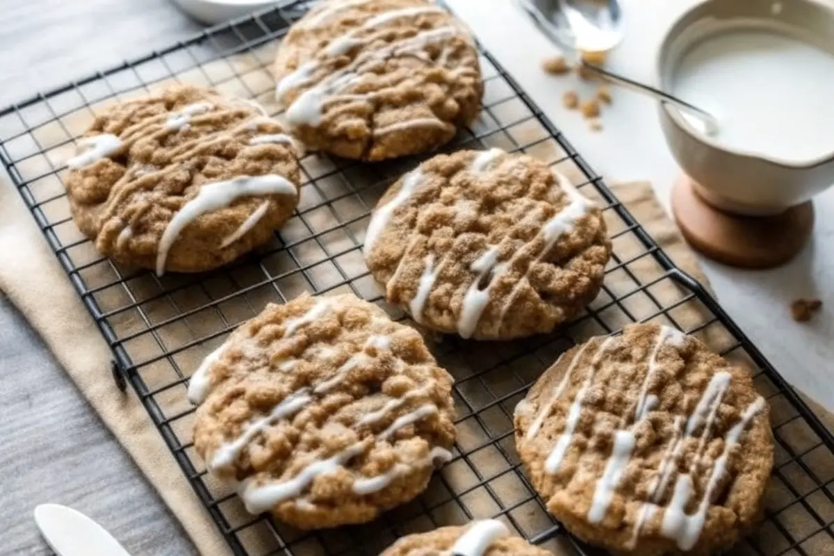 coffee cake cookies with cinnamon streusel topping