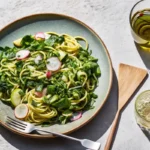 courgette coconut spinach noodles