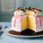 Neapolitan Baked Alaska recipe with toasted meringue and layered ice cream