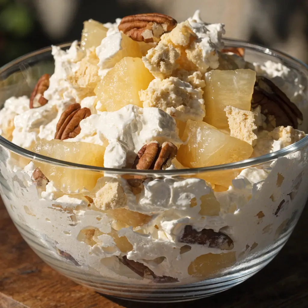 Pineapple Pecan Cheesecake Fluff Salad