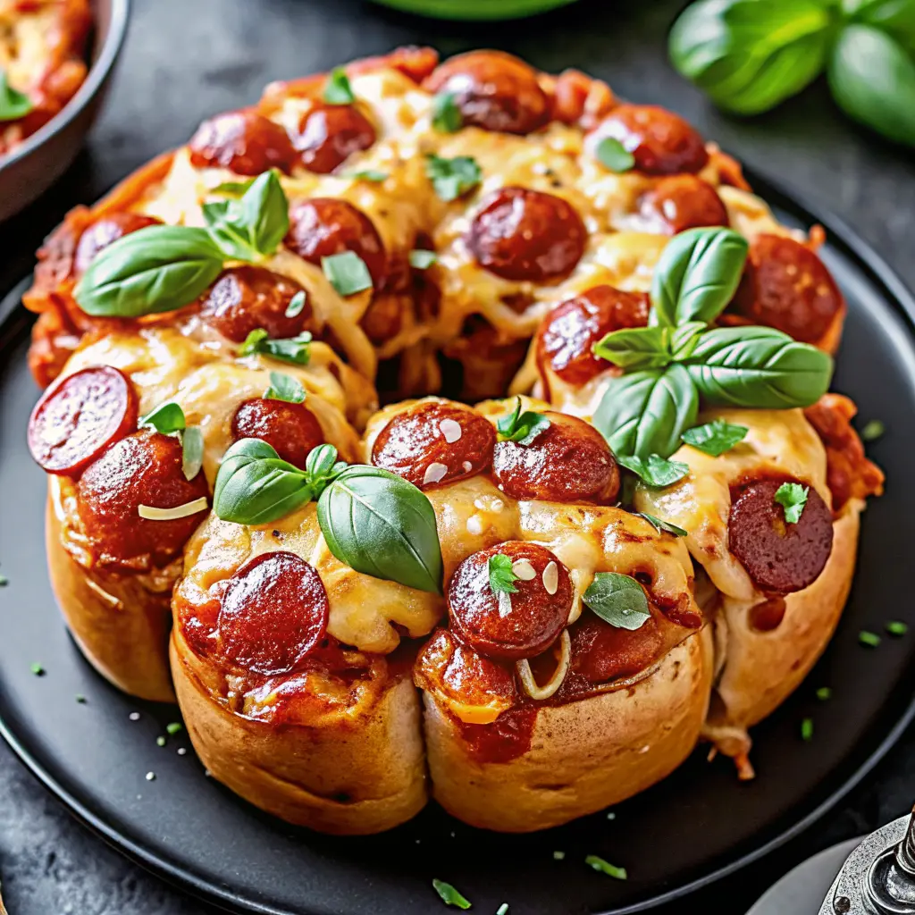cheesy pizza monkey bread pull apart