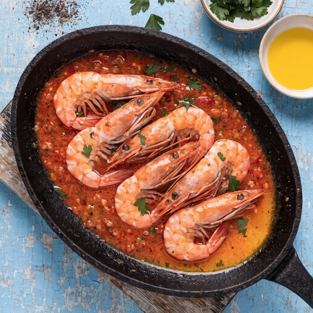 Prawns alla Busara recipe