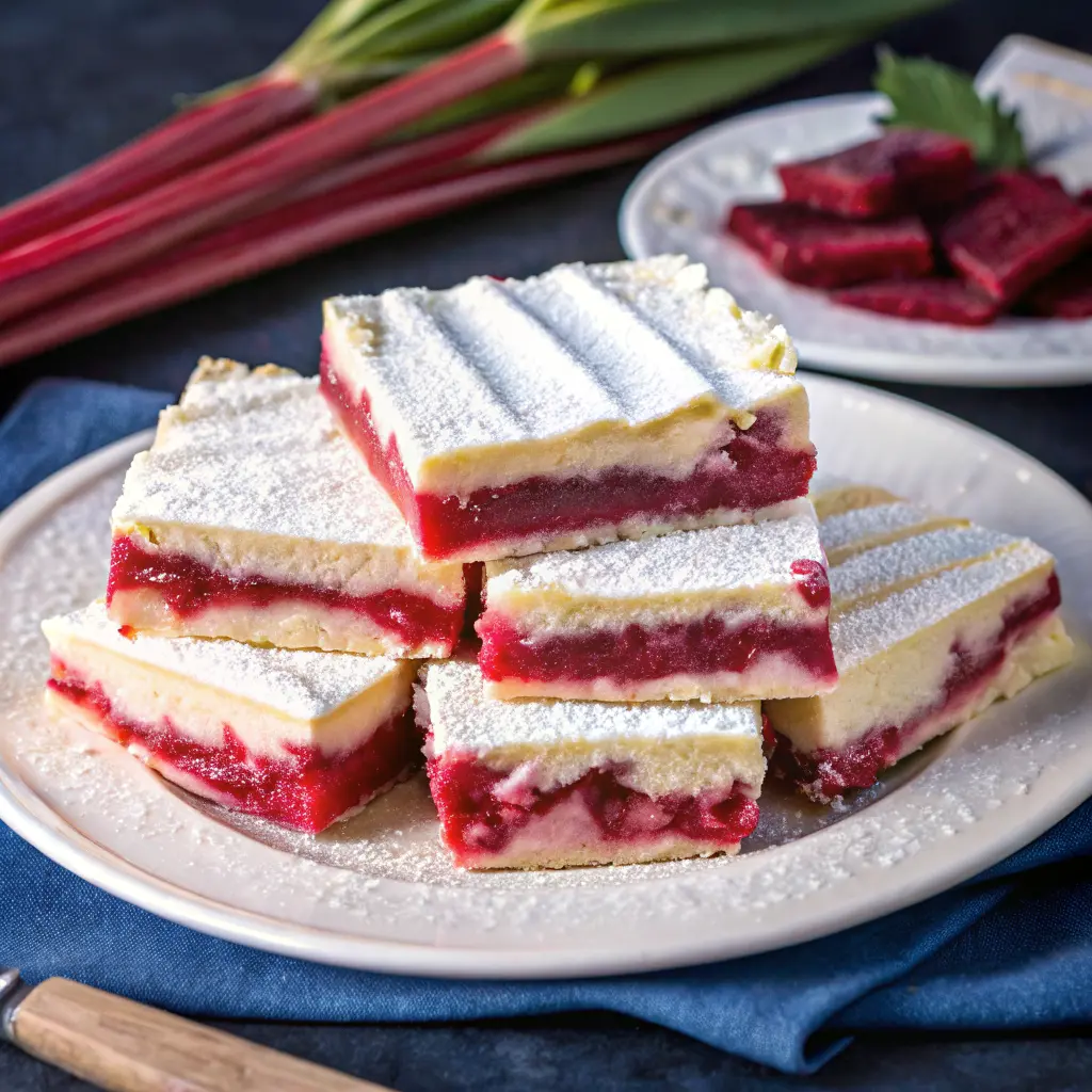 Rhubarb Bars with Cream Cheese