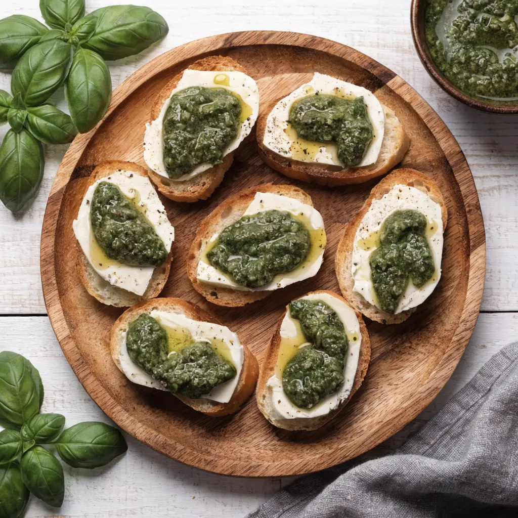 Green Goddess Pesto & Goat Cheese Bites