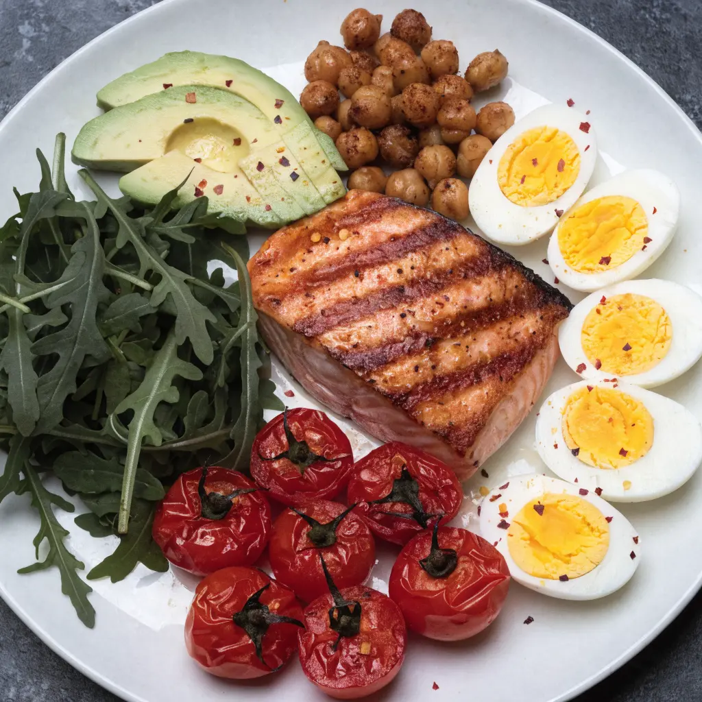 healthy salmon power bowl