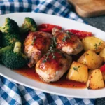 Honey Garlic Chicken Sheet Pan Meal with Roasted Veggies