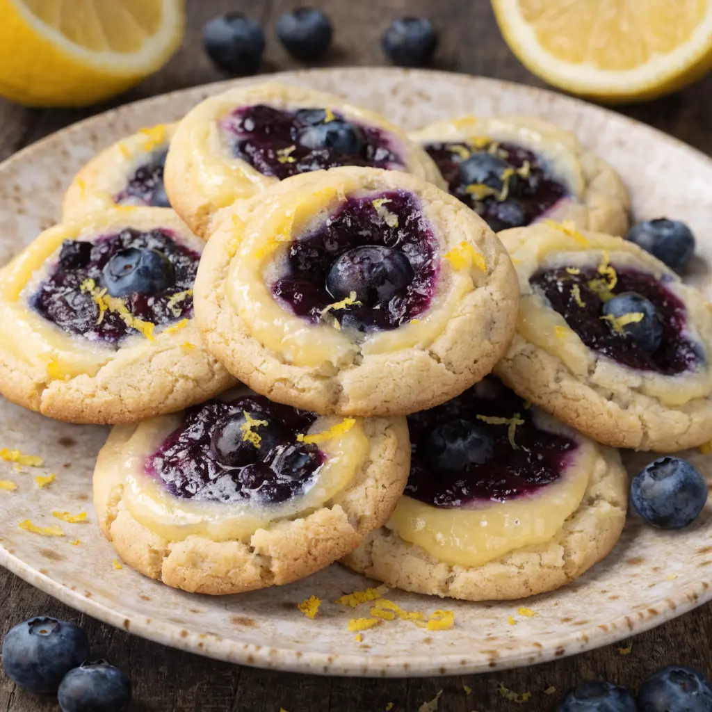 Lemon Blueberry Cheesecake Cookies