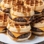 Waffle Sausage Egg & Cheese Sandwiches 2