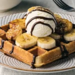 Waffles with hot chocolate sauce recipe