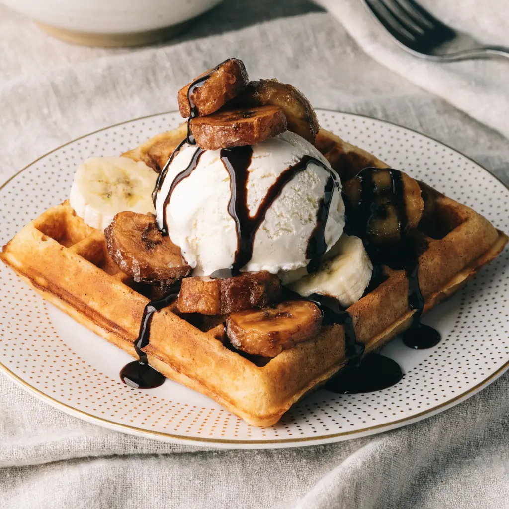 Waffles with Hot Chocolate Sauce recipe
