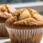 Freshly baked apple muffins recipe with cinnamon streusel topping