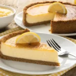 Slice of Arizona Sunshine Pie topped with whipped cream and fresh orange zest