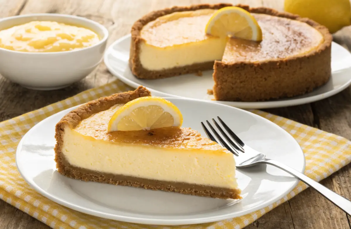 Slice of Arizona Sunshine Pie topped with whipped cream and fresh orange zest