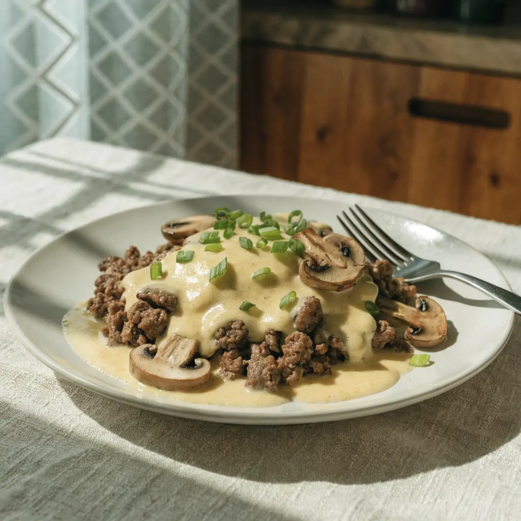Hamburger Meat Stroganoff Recipe