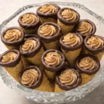 Chocolate-coated Peanut Butter Bugle Bites recipe on a serving platter