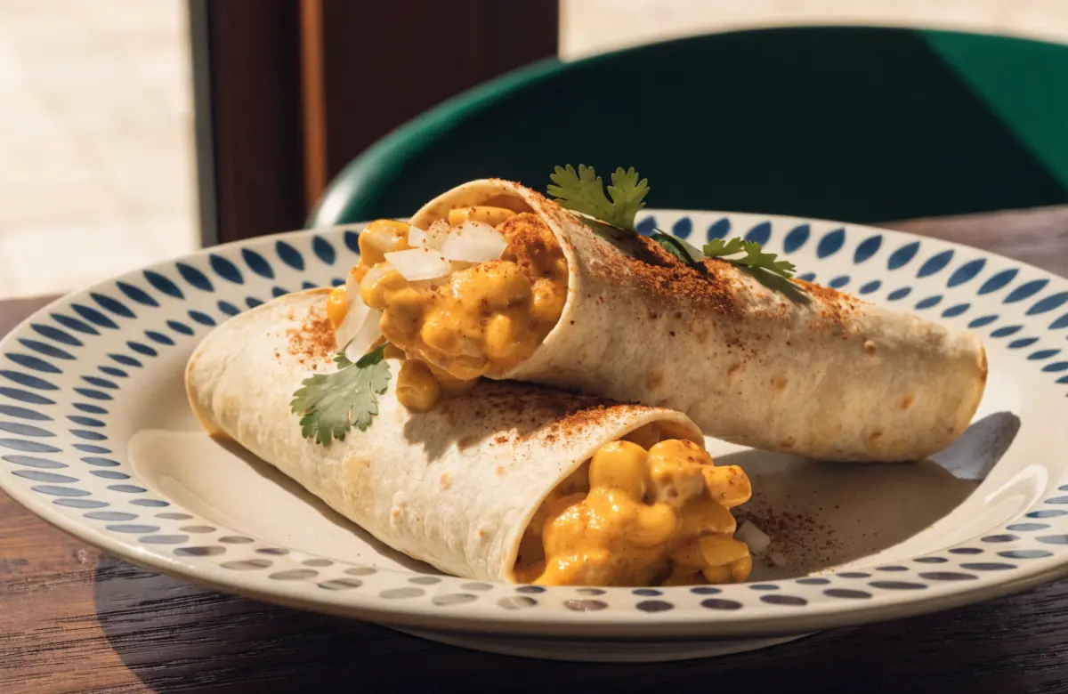 Baked Street Corn Dip Taquitos