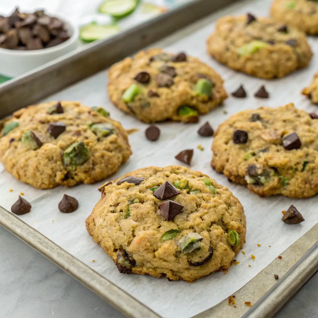 Bakery-Style Chocolate Chip Zucchini Oatmeal Cookies