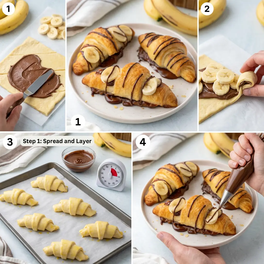 Chocolate Banana Crescents Recipe