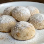Cinnamon Sugar Snowball Cookies with powdered sugar